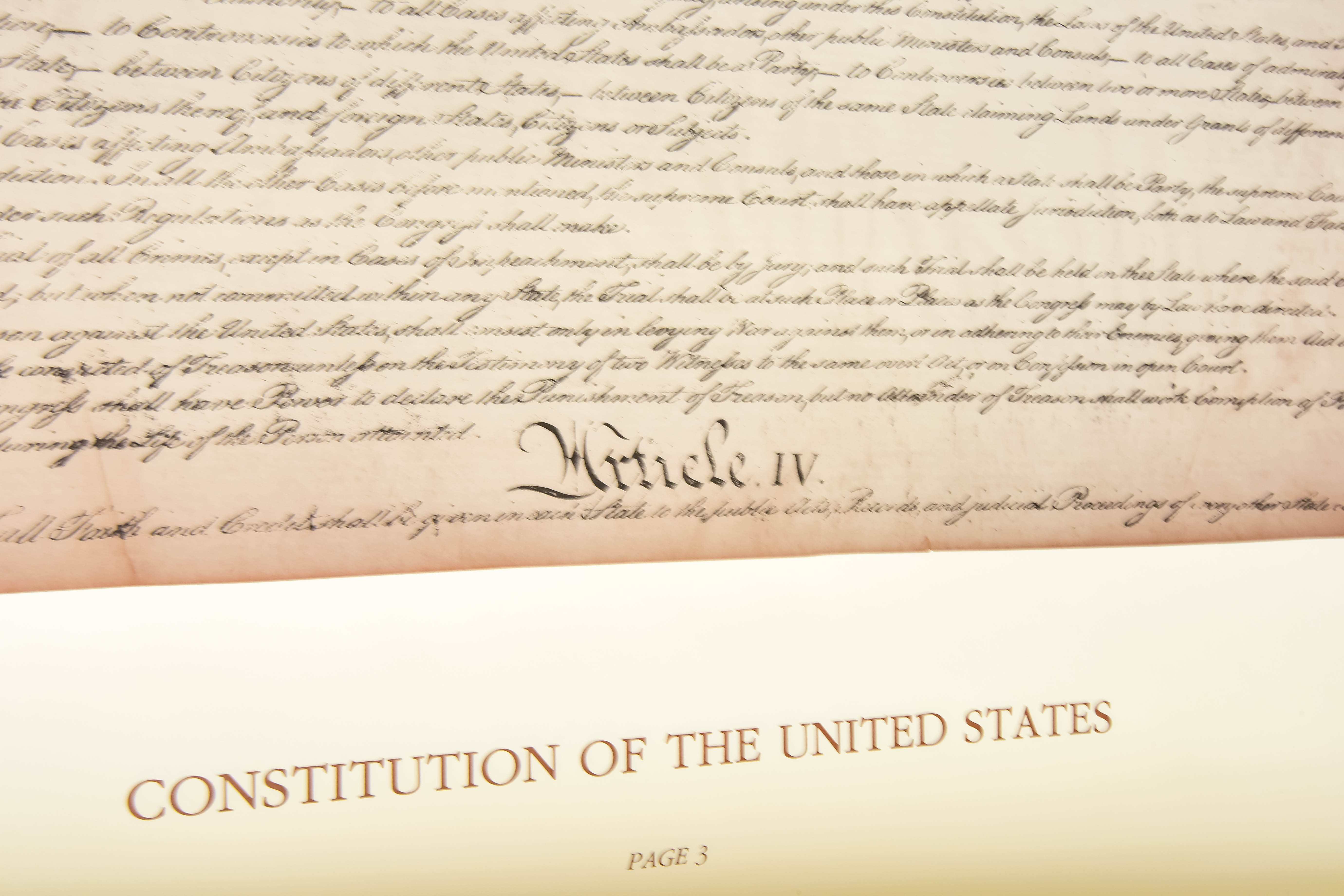 Reproduction Posters of the Constitution of the United States of America