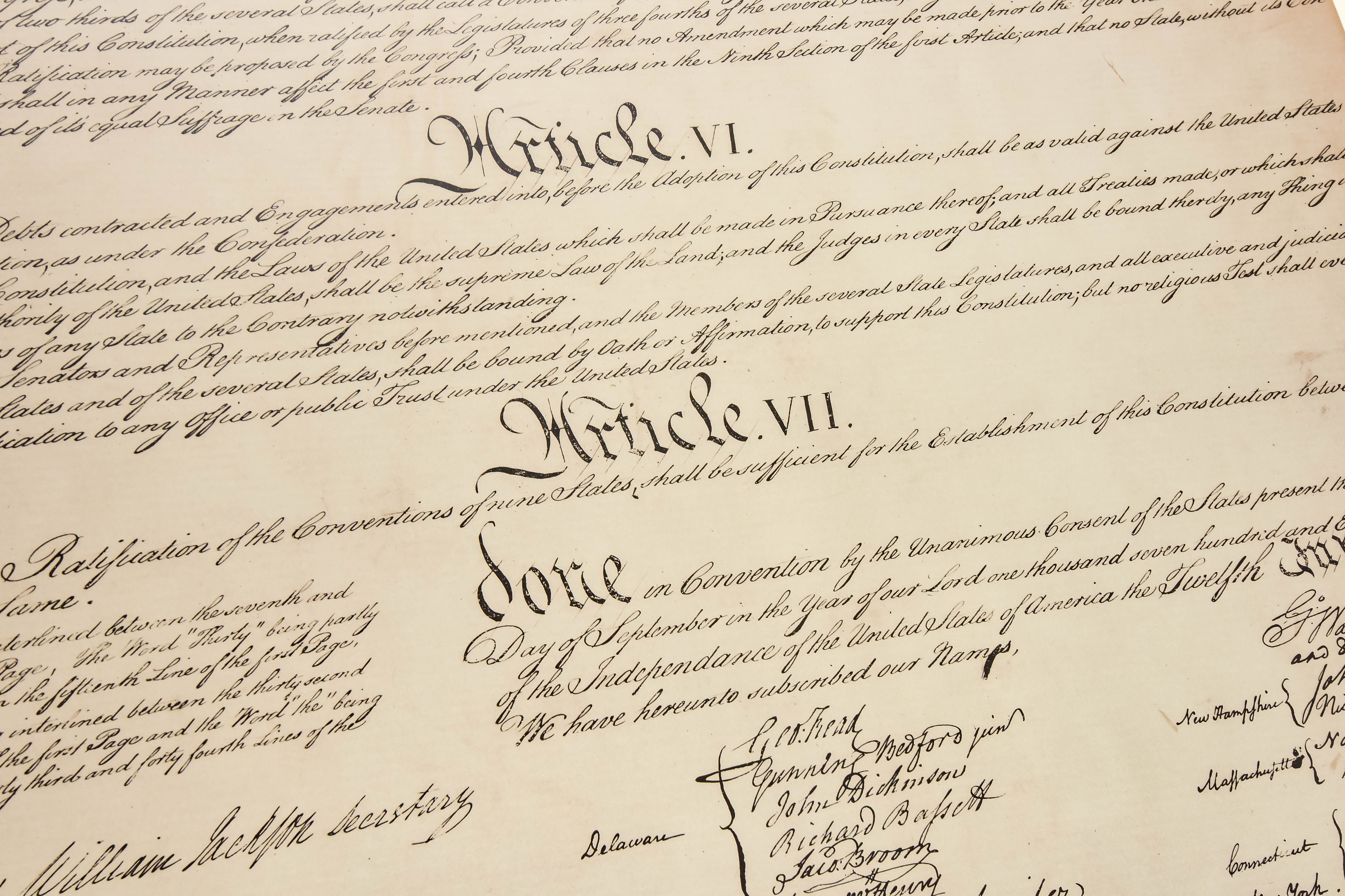 Reproduction Posters of the Constitution of the United States of America