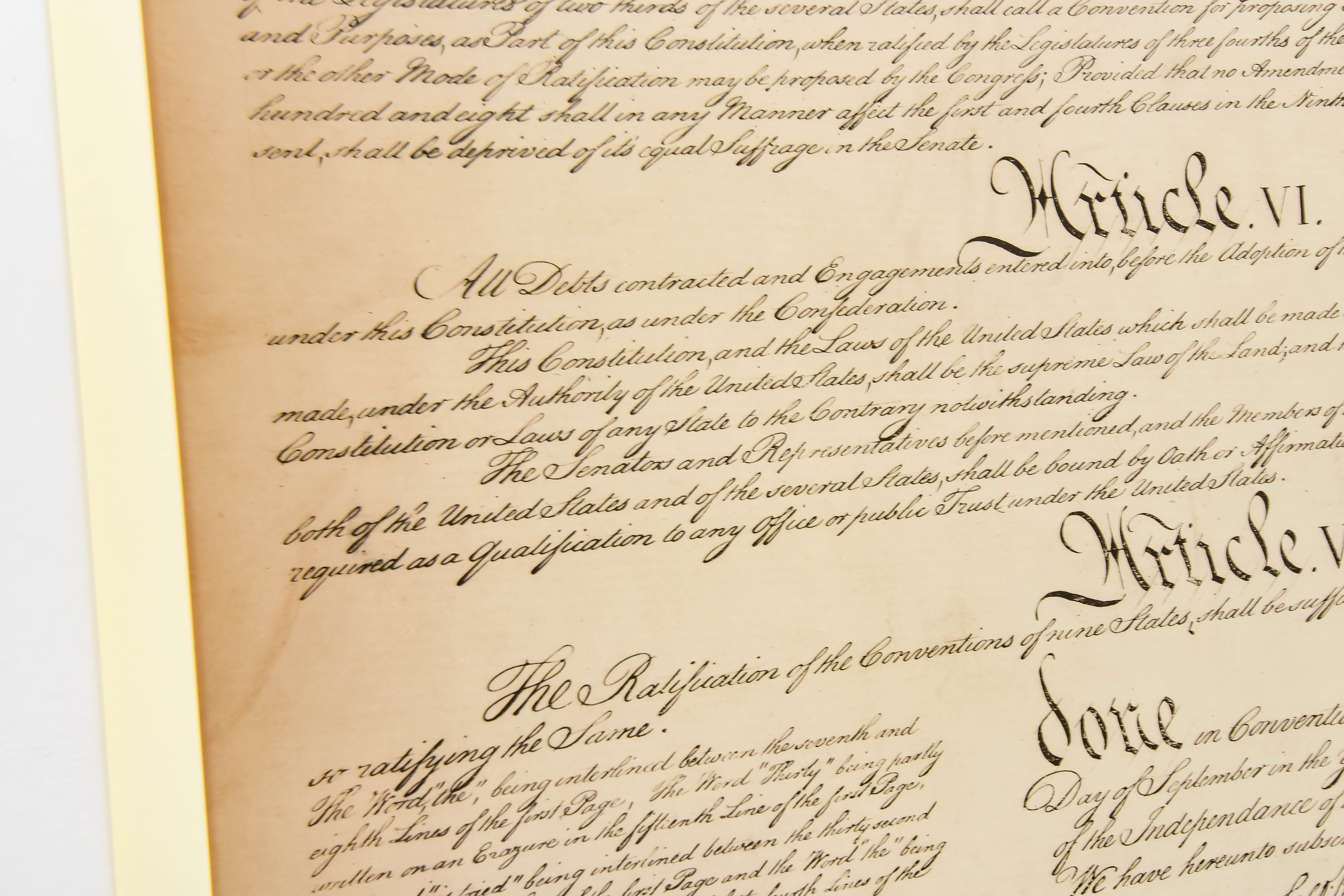 Reproduction Posters of the Constitution of the United States of America