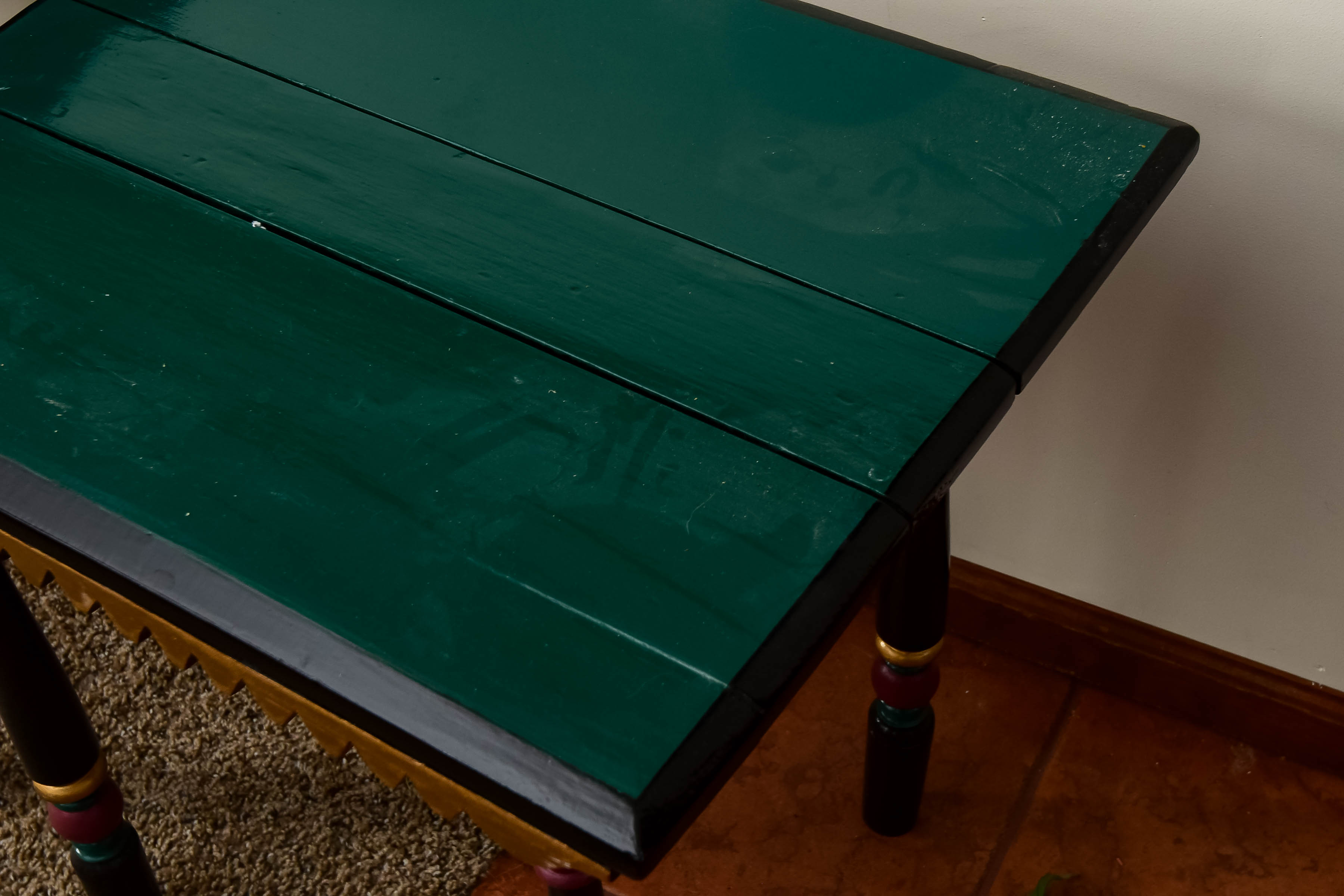 Two Multicolored Side Tables