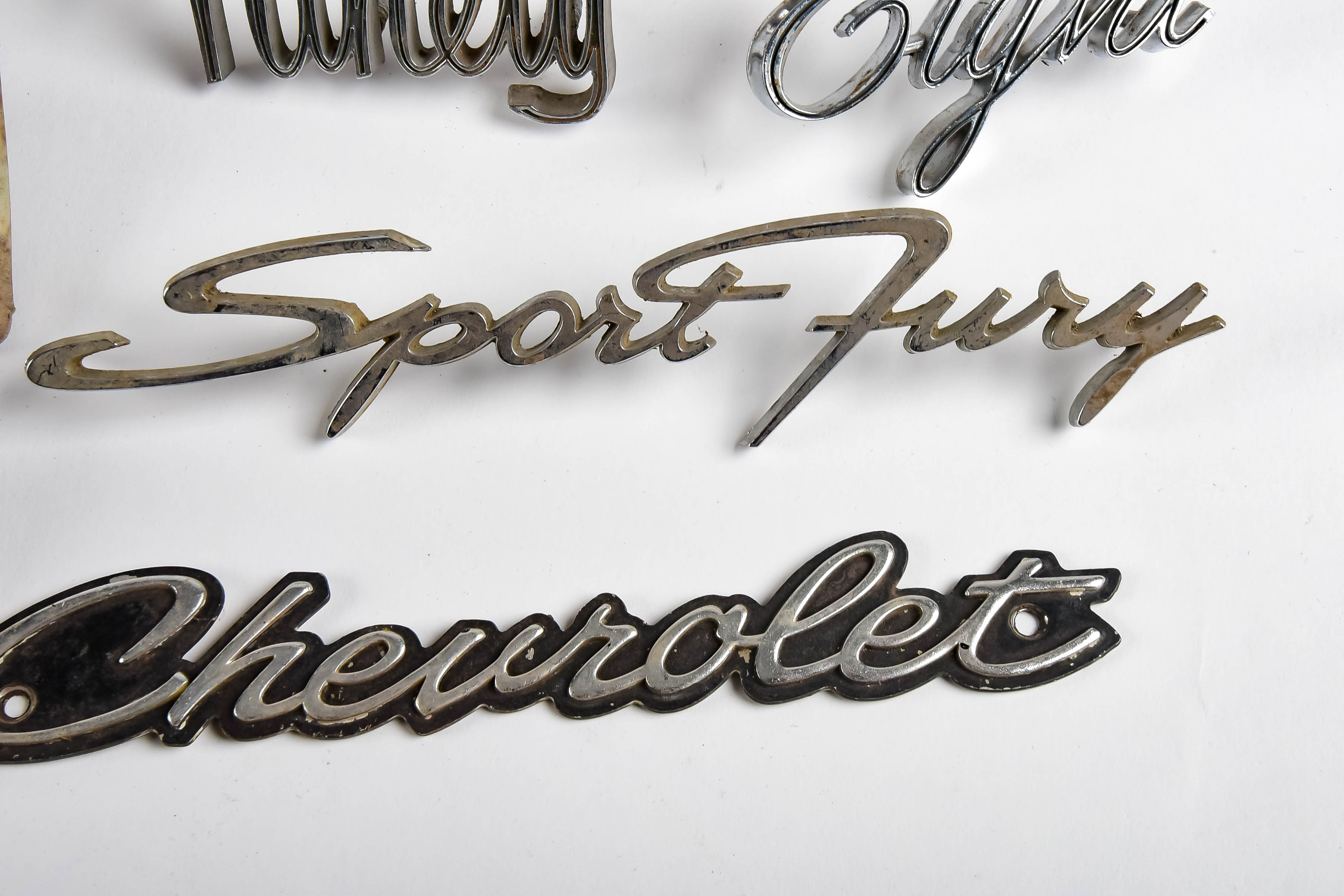 Vintage Car Accessories and Name Badges