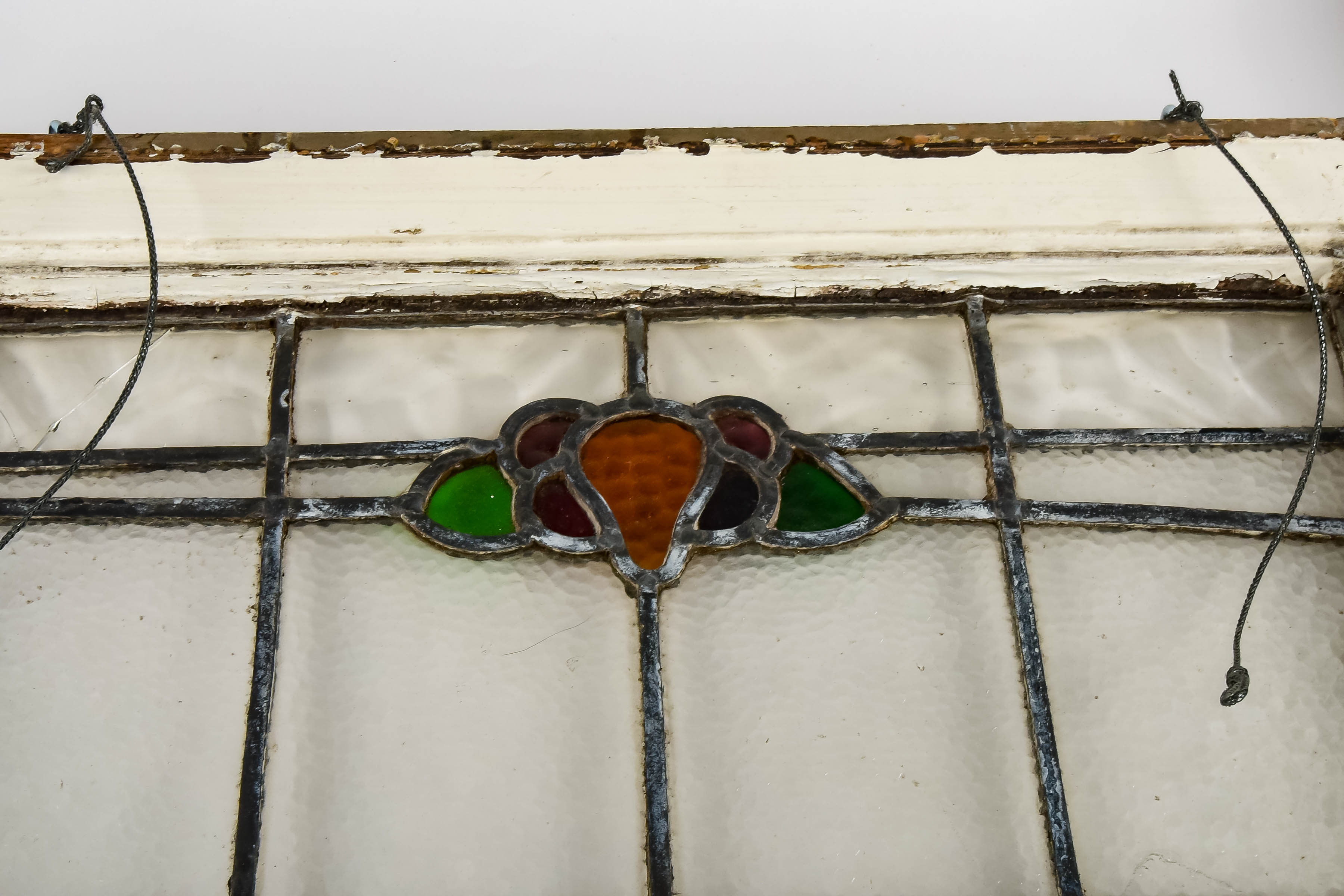 Pair of Leaded Glass Windows