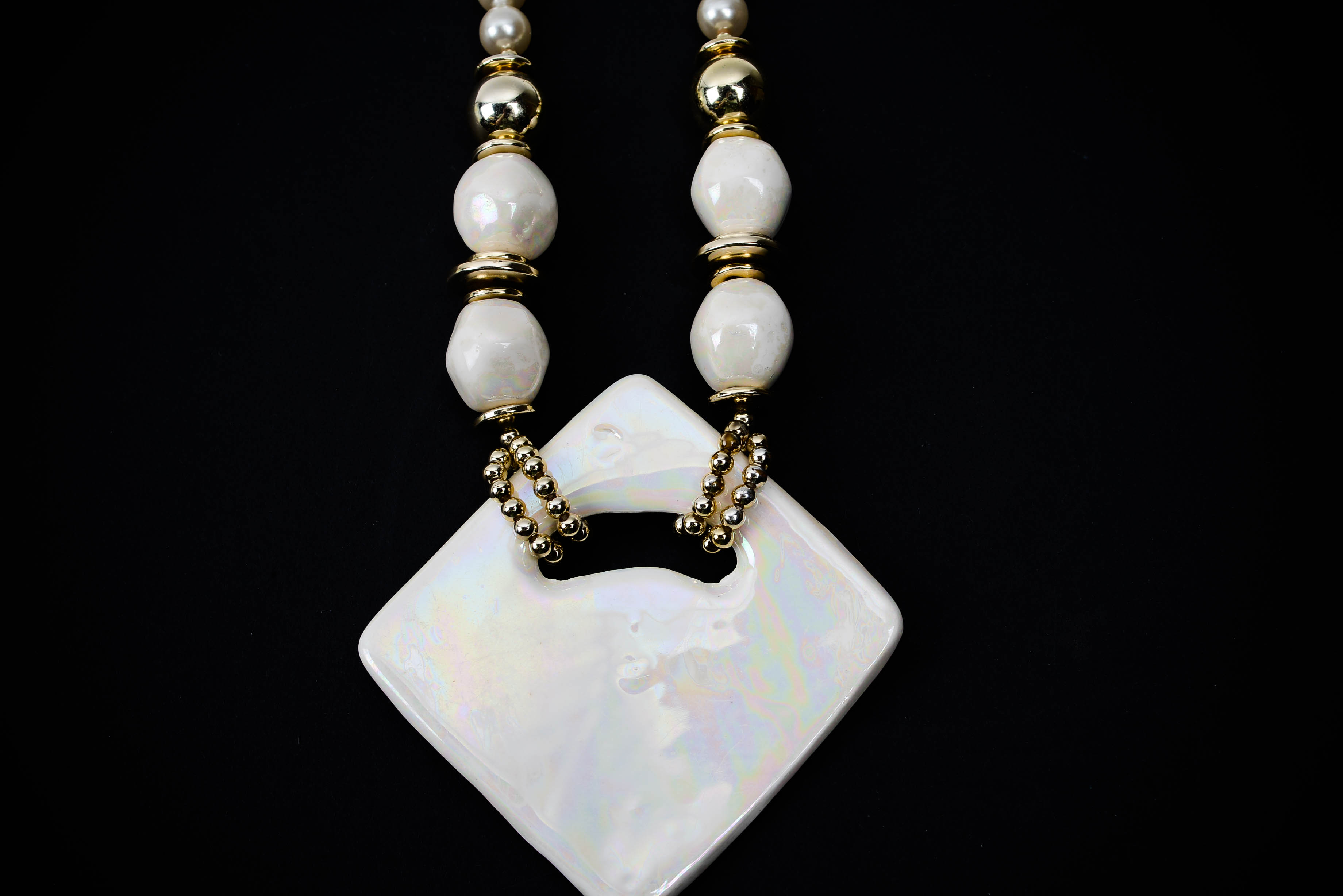 Vintage Costume Jewelry Faux Pearl Necklace