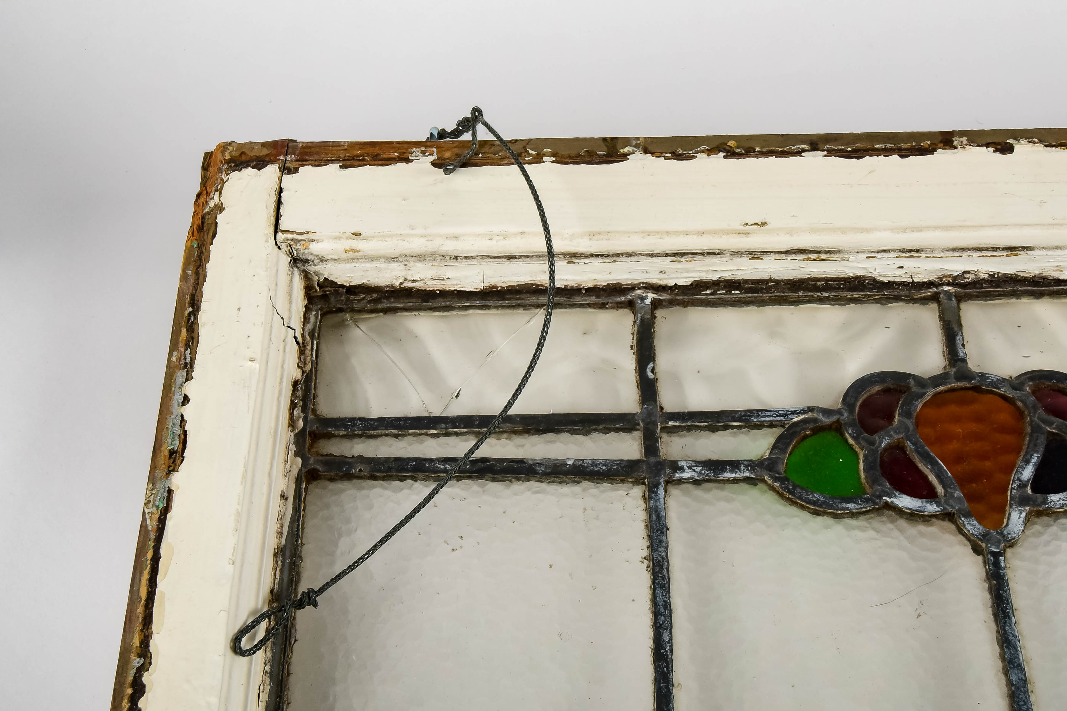 Pair of Leaded Glass Windows