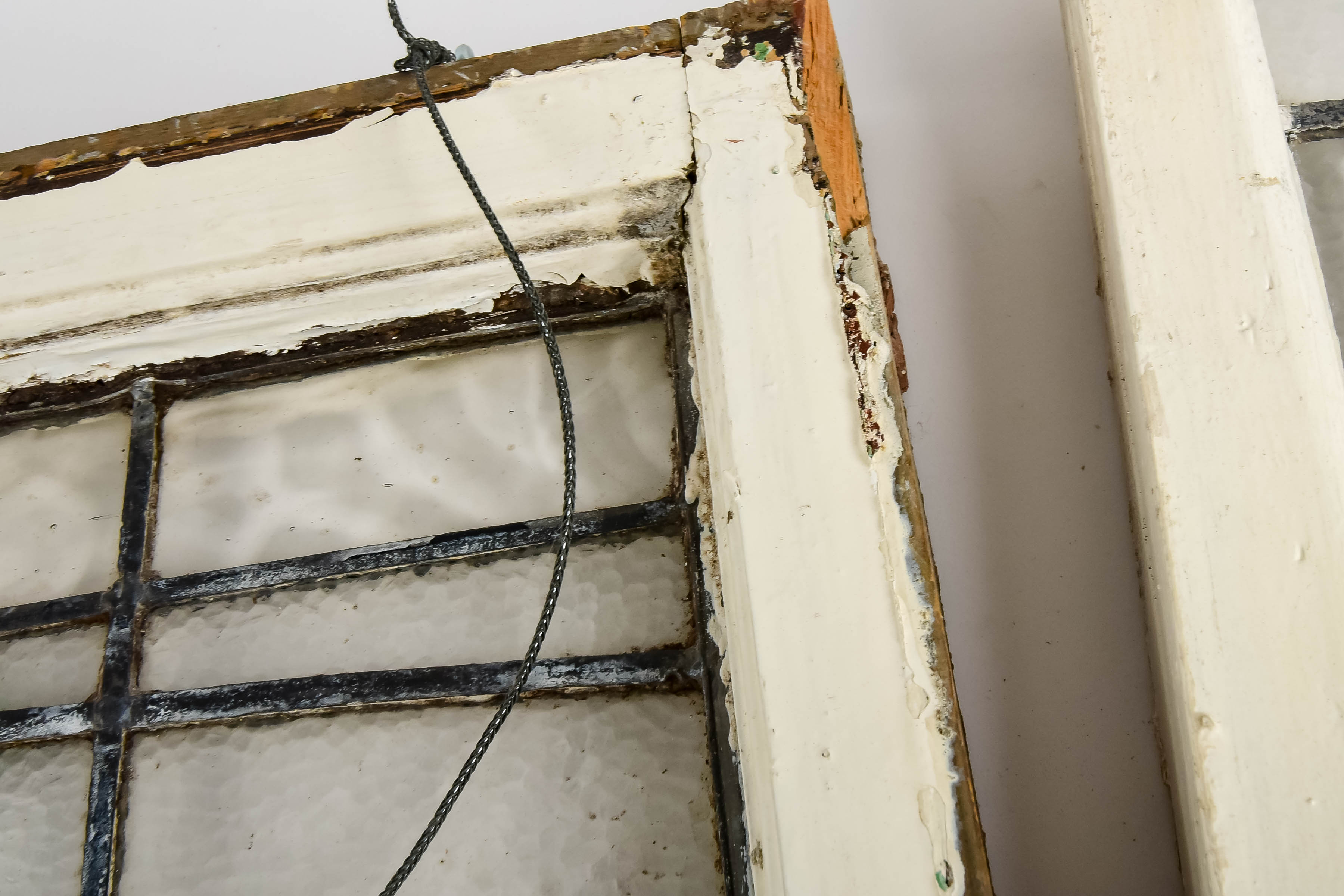 Pair of Leaded Glass Windows