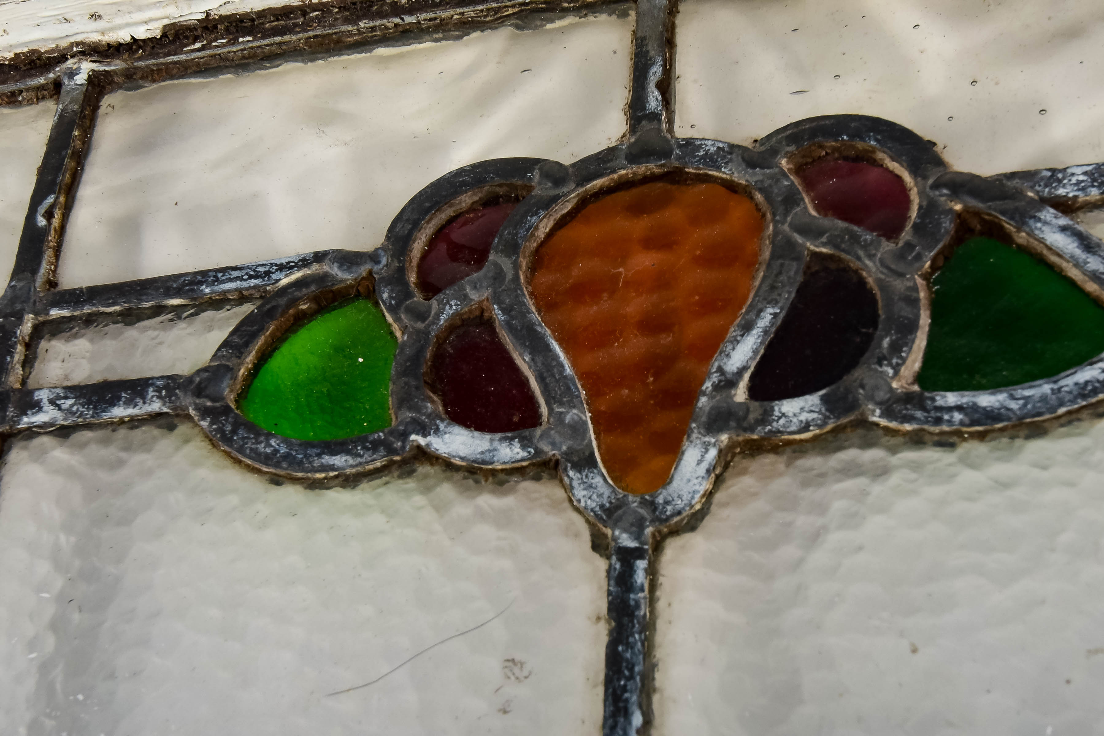 Pair of Leaded Glass Windows