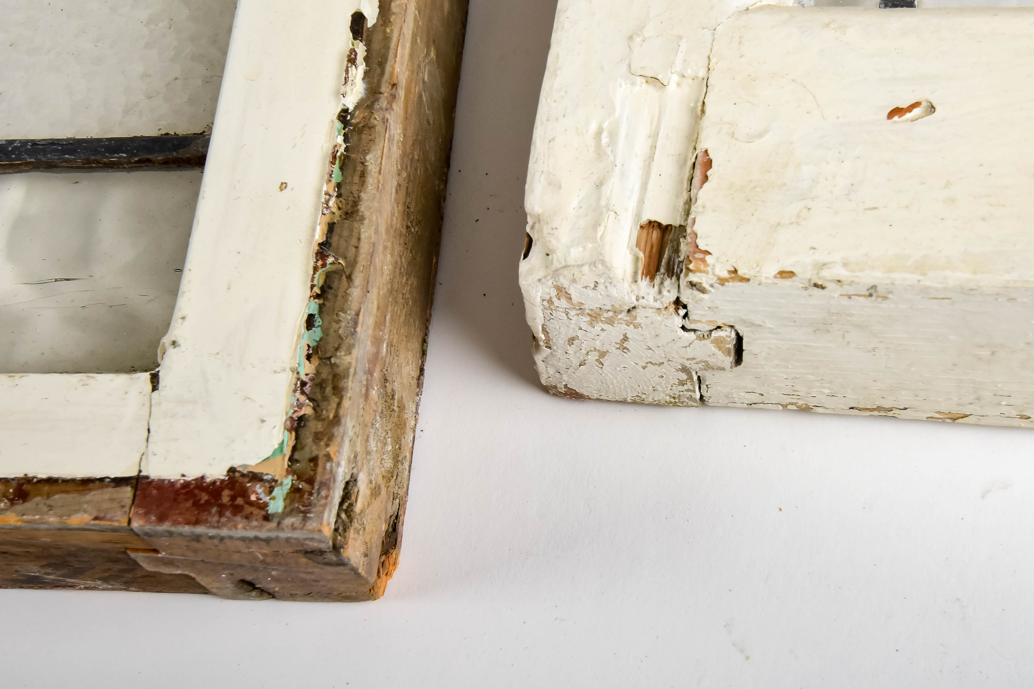 Pair of Leaded Glass Windows