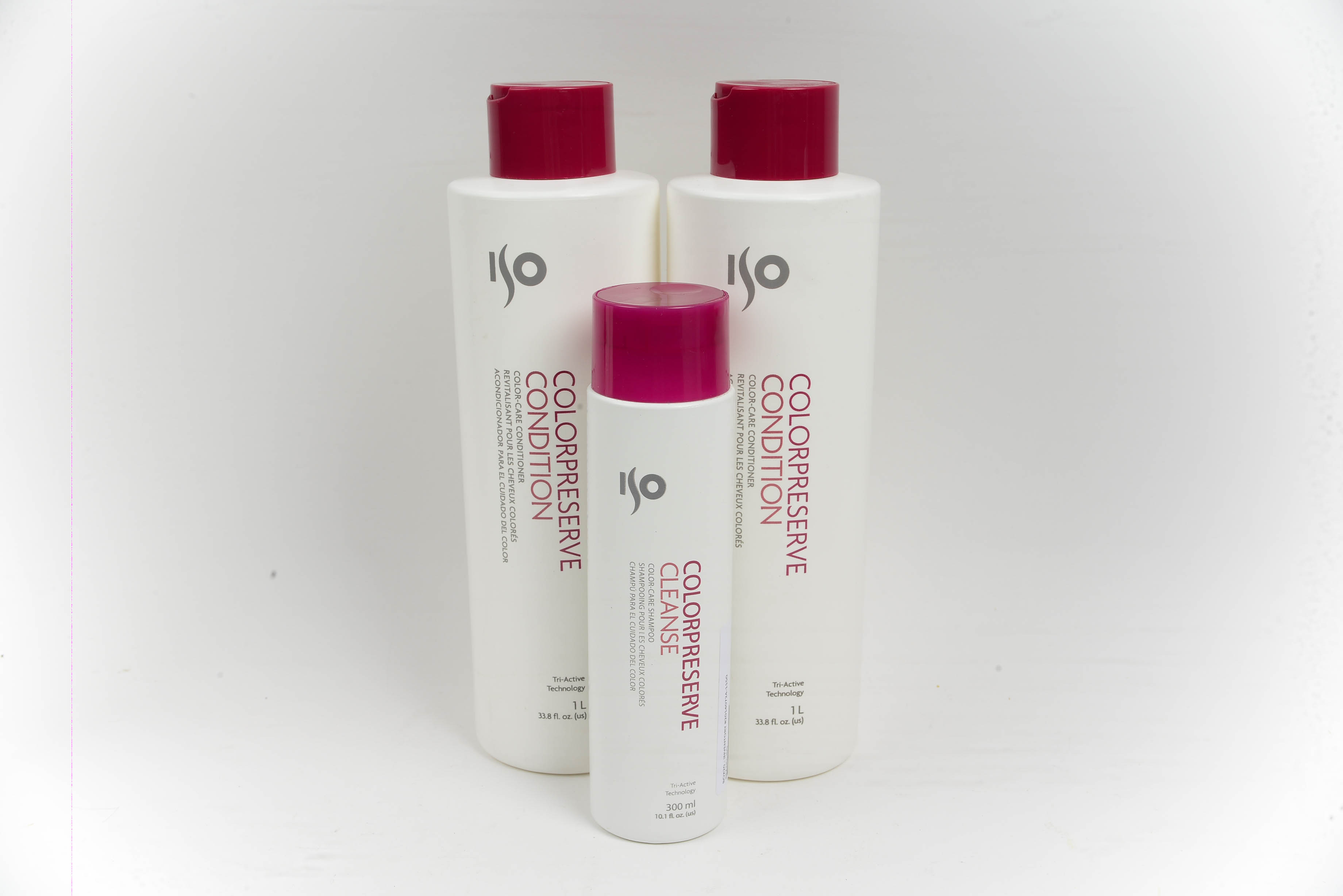 Collection of Seven ISO Colorpreserve and Tamer Hair Care Products