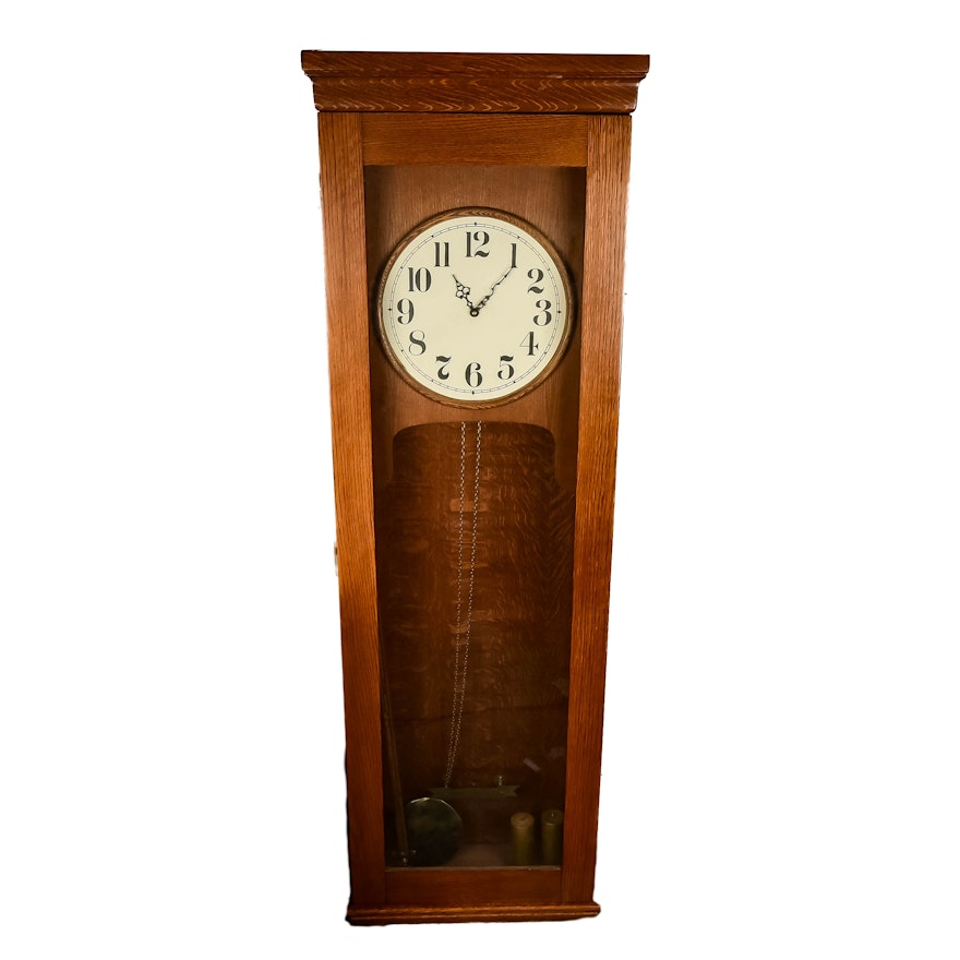 Mission Style Oak Grandmother Clock