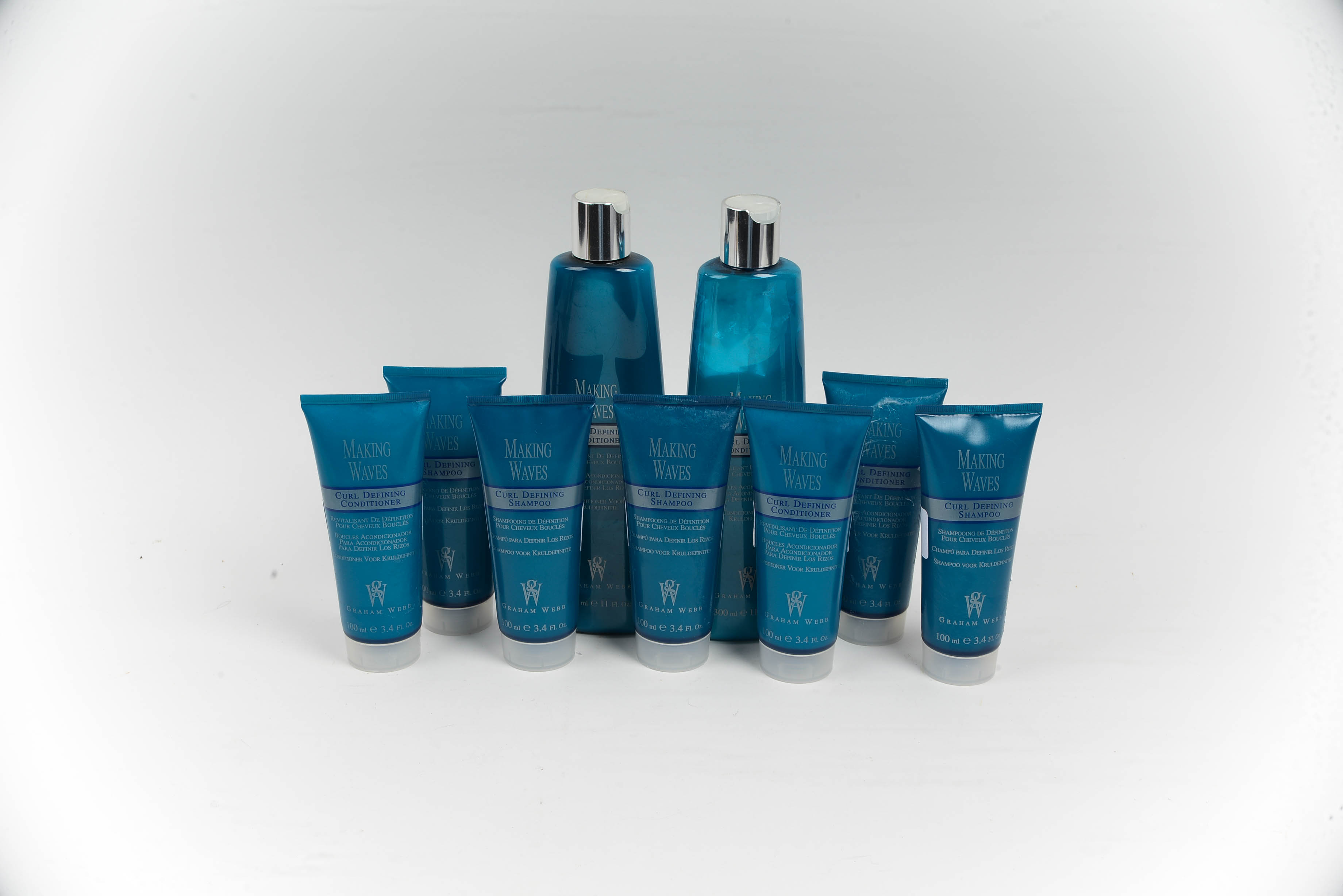 Collection of Eleven Graham Webb and Halo Hair Care Products