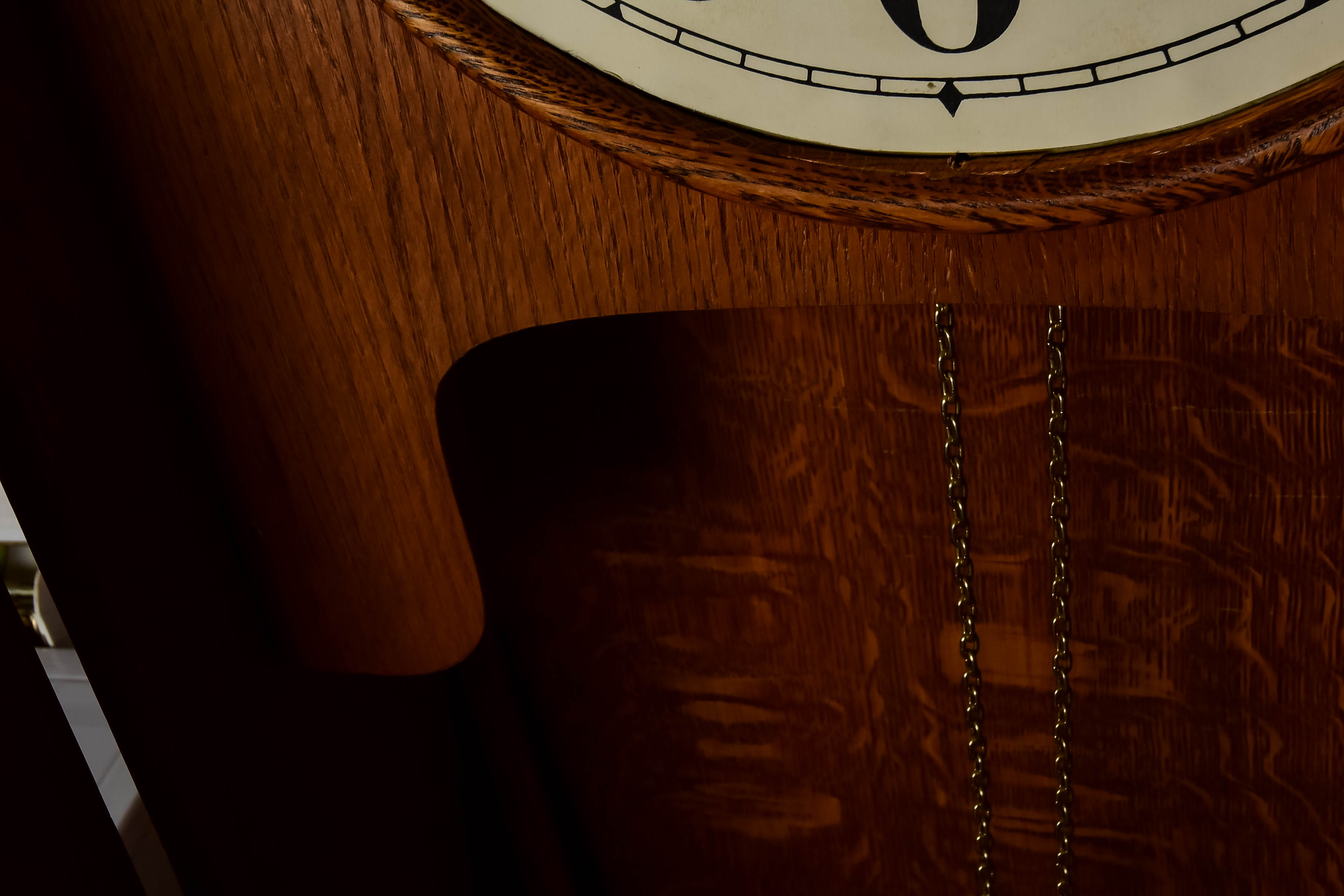 Mission Style Oak Grandmother Clock