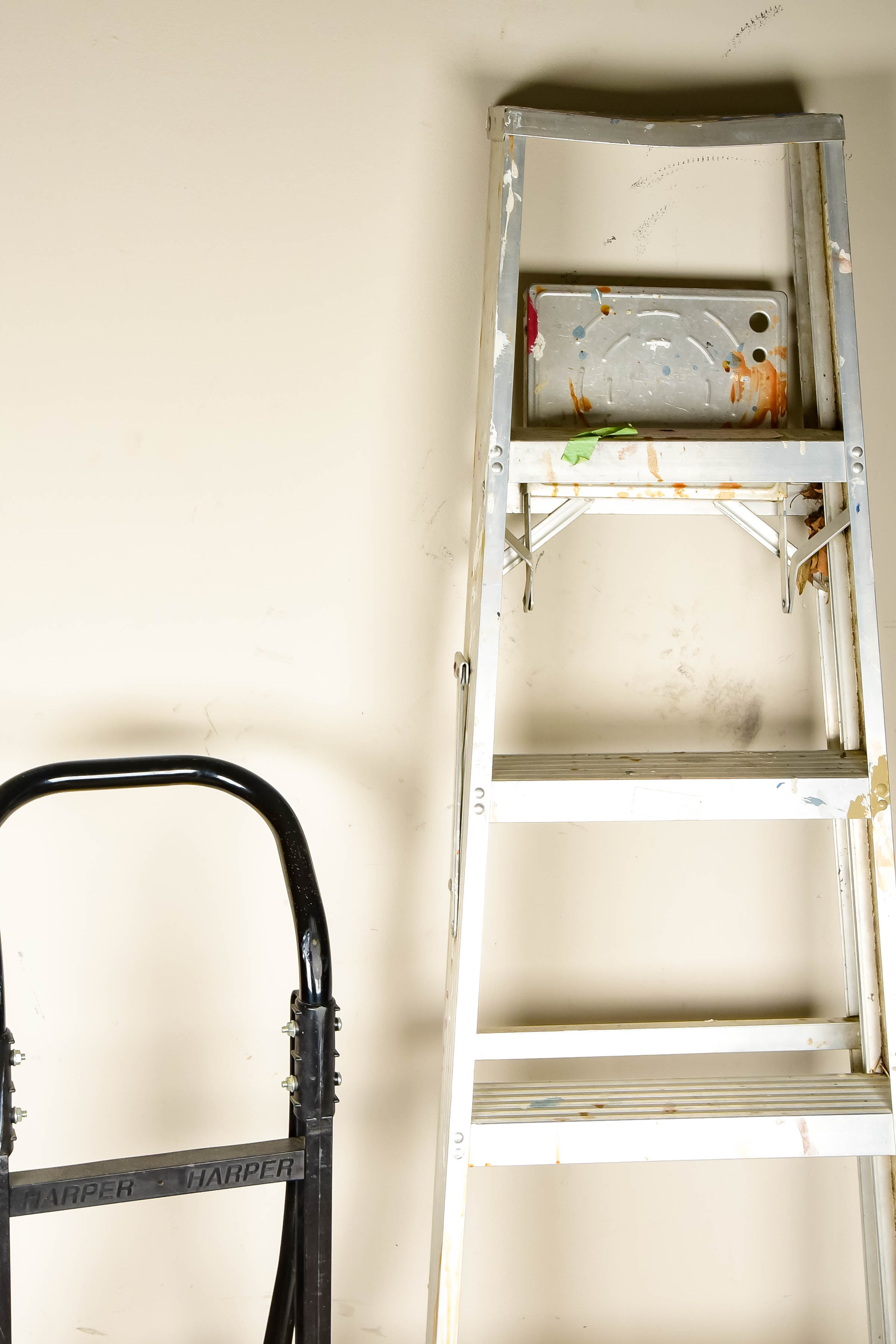 A Harper Hand Truck with Two Ladders