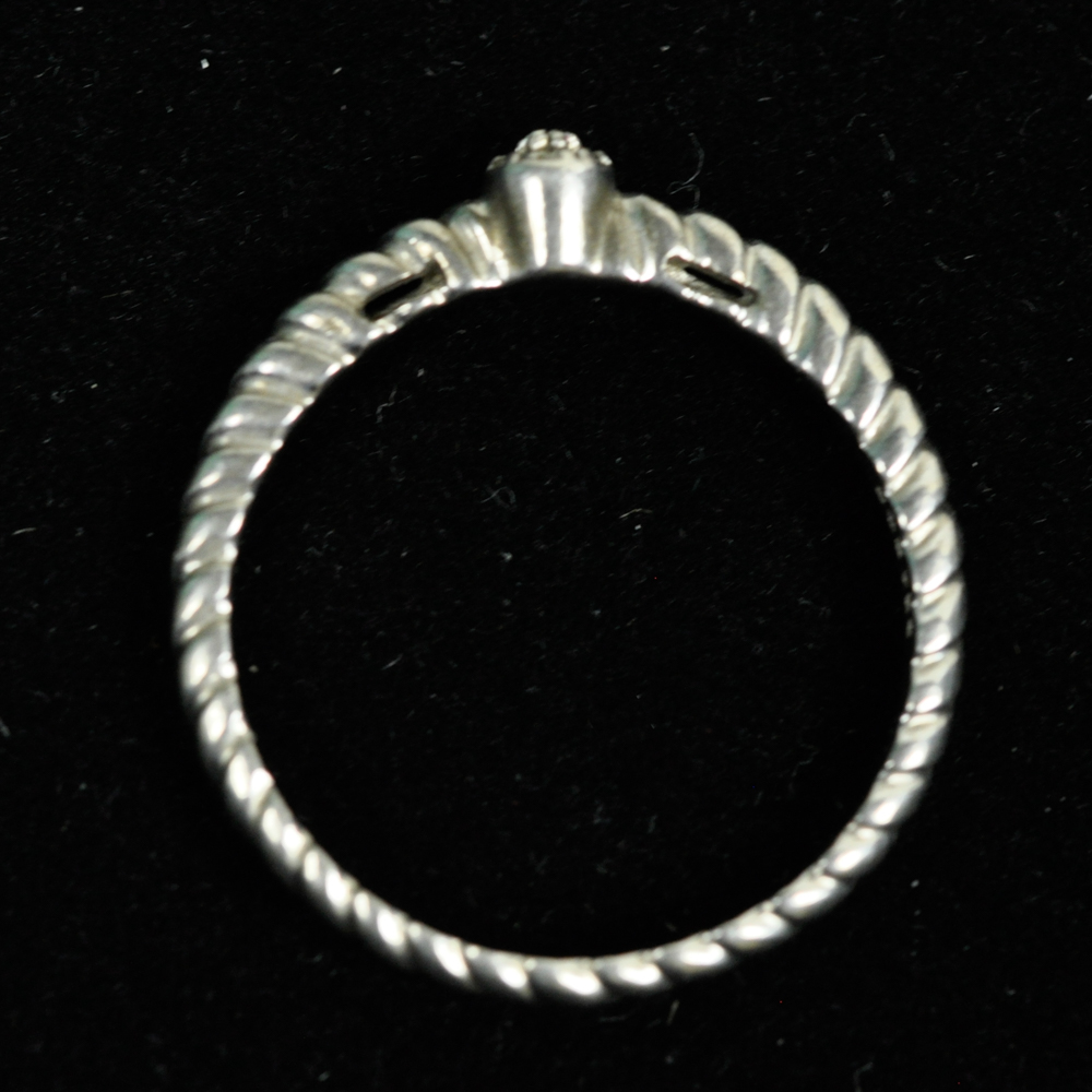 Diamond and Sterling Silver Ring
