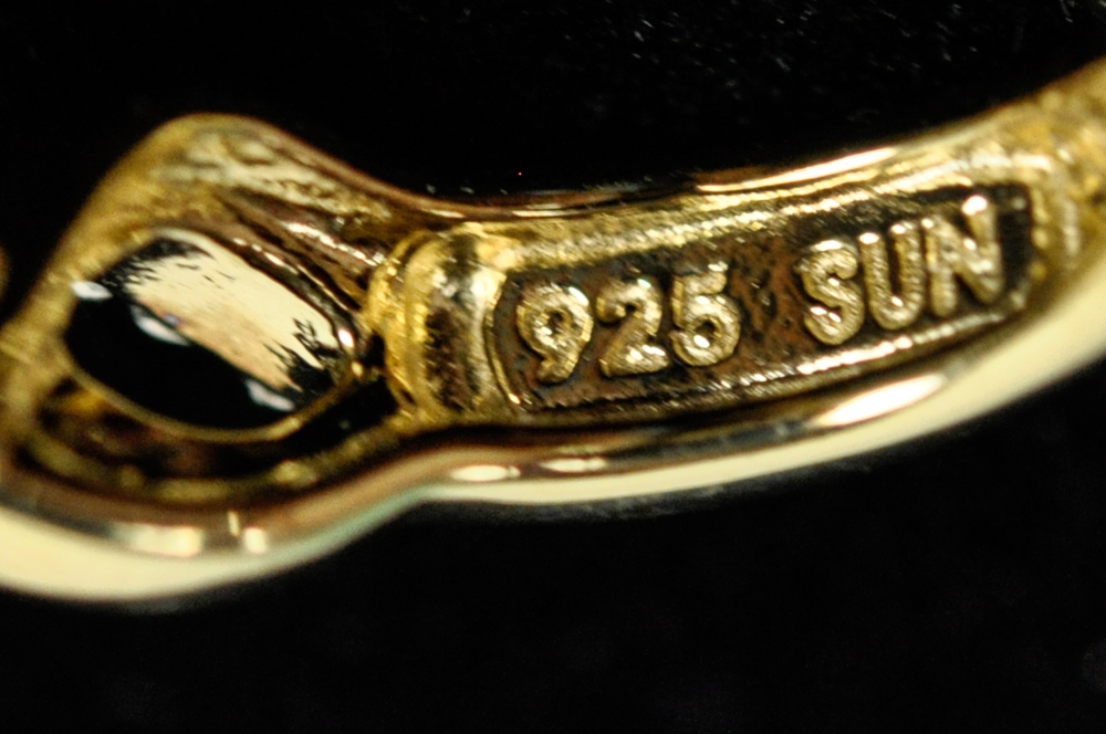 Vermeil and Baguette Diamond Earrings