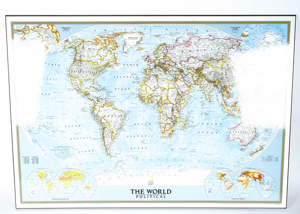 National Geographic Political Map of the World