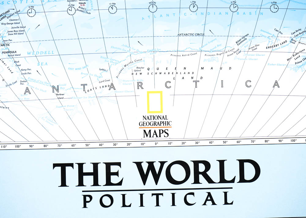 National Geographic Political Map of the World