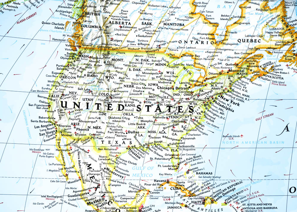 National Geographic Political Map of the World