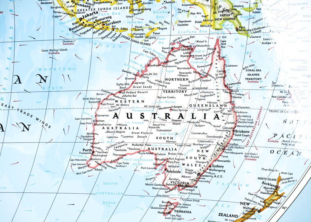 National Geographic Political Map of the World