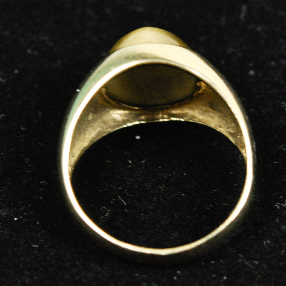 10K Yellow Gold Ring with Tiger Eye Stone