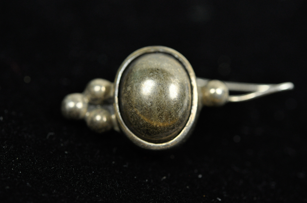 Mexican Sterling Earrings with Bead Form