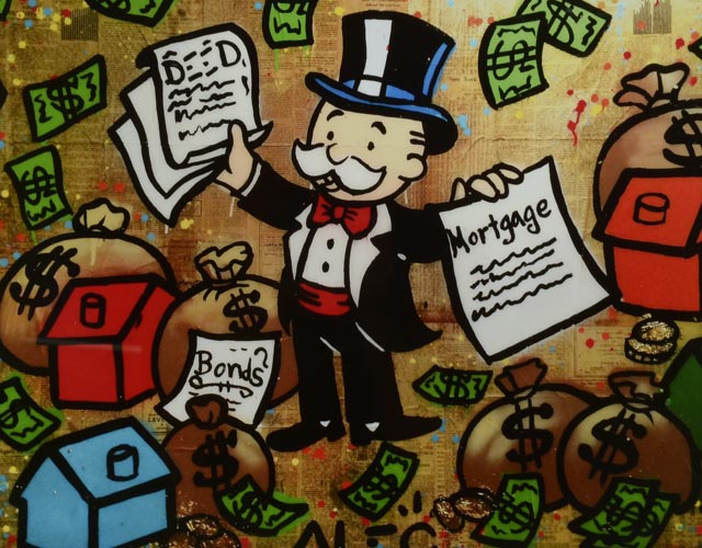 Alec Monopoly Giclee "Huge Gambles in Hong Kong"