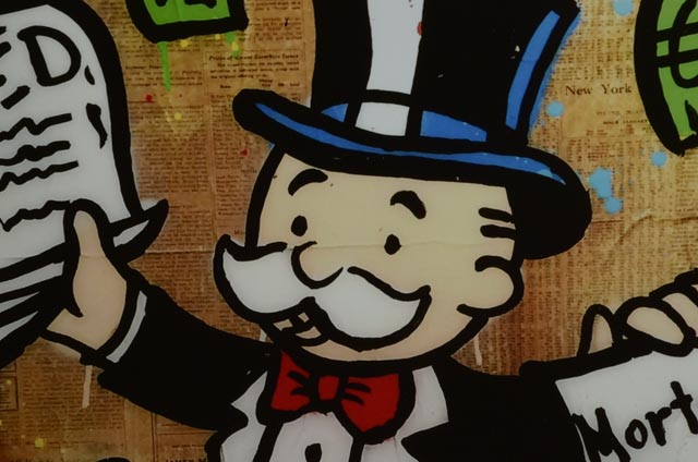 Alec Monopoly Giclee "Huge Gambles in Hong Kong"