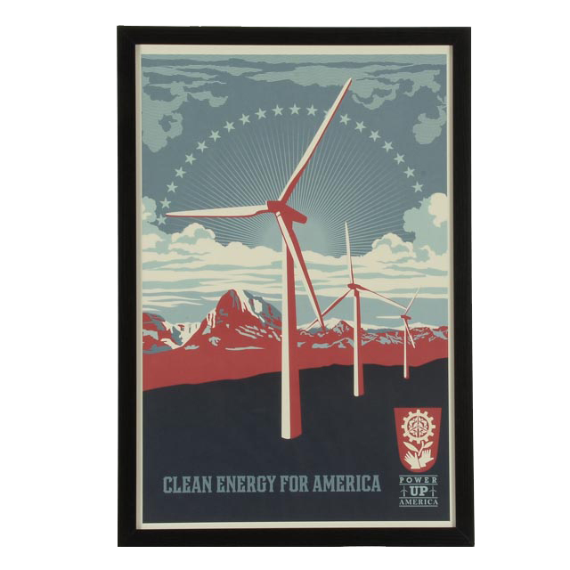 Shepard Fairey Offset Lithograph "Power Up Windmill"