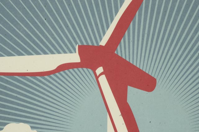 Shepard Fairey Offset Lithograph "Power Up Windmill"