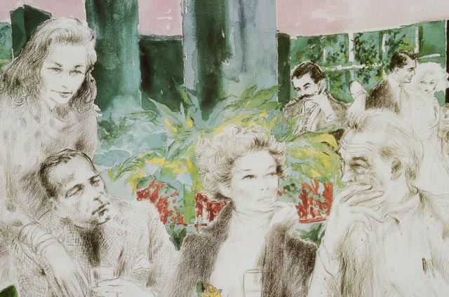 LeRoy Neiman Signed Offset Lithograph "Polo Lounge"