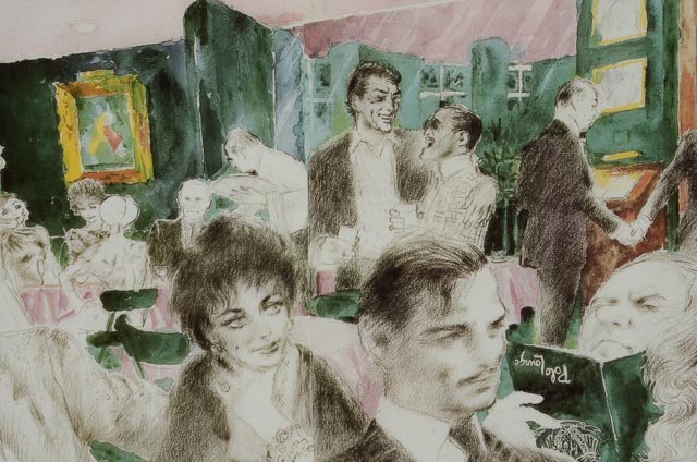 LeRoy Neiman Signed Offset Lithograph "Polo Lounge"