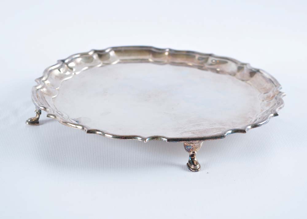 Footed Silver Plate Dishes