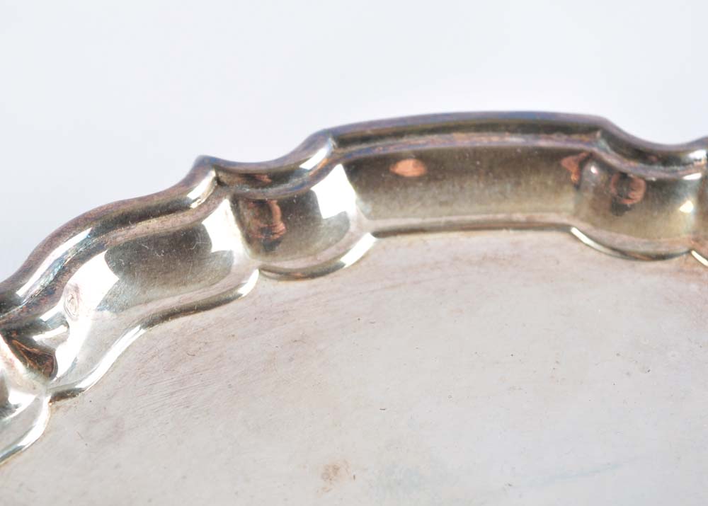 Footed Silver Plate Dishes