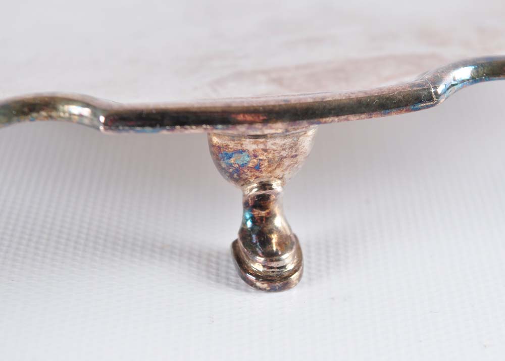 Footed Silver Plate Dishes