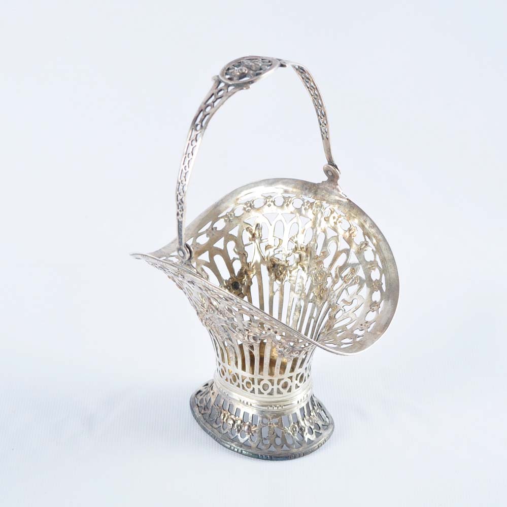 German Sterling Silver Bride Basket