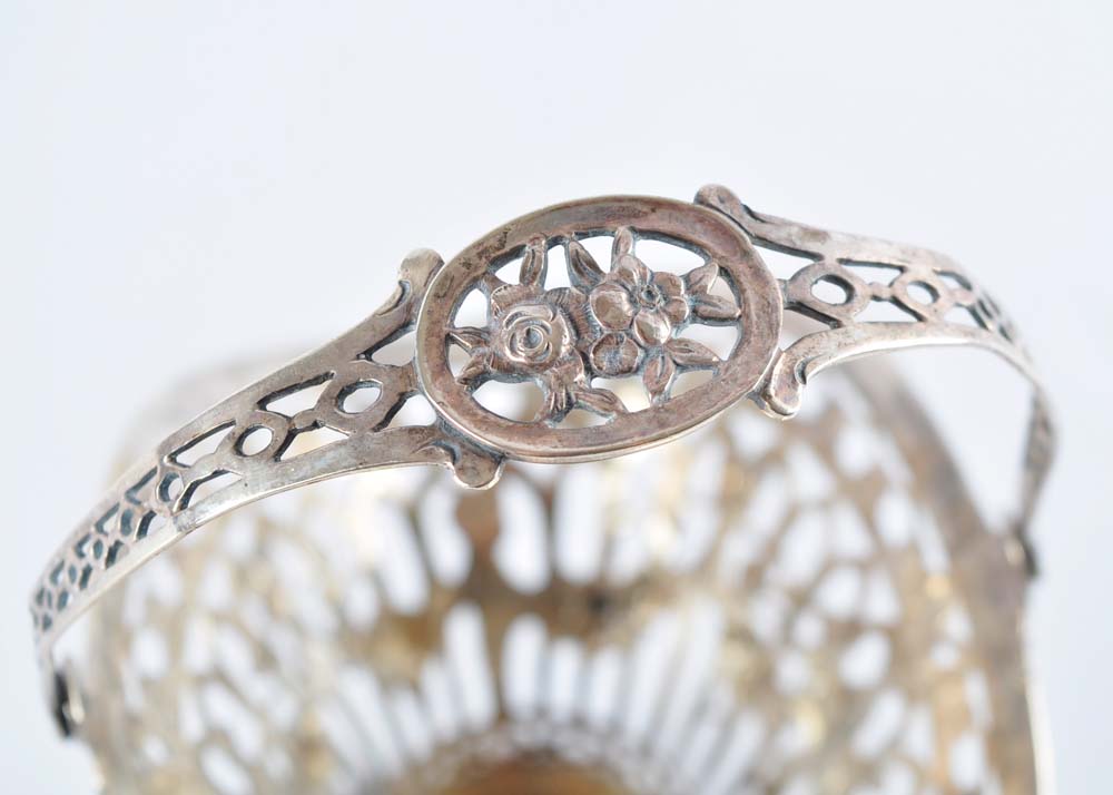 German Sterling Silver Bride Basket