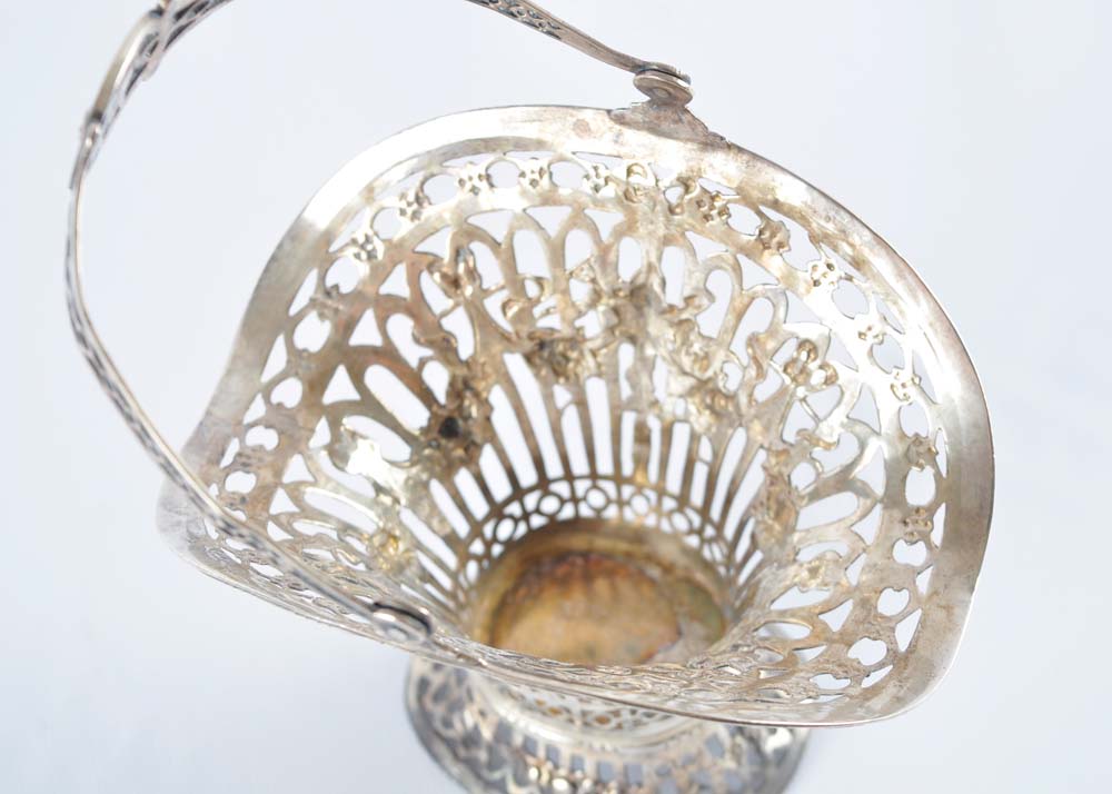 German Sterling Silver Bride Basket
