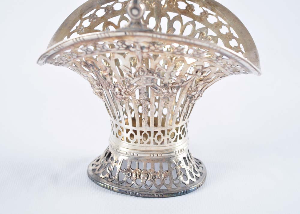 German Sterling Silver Bride Basket