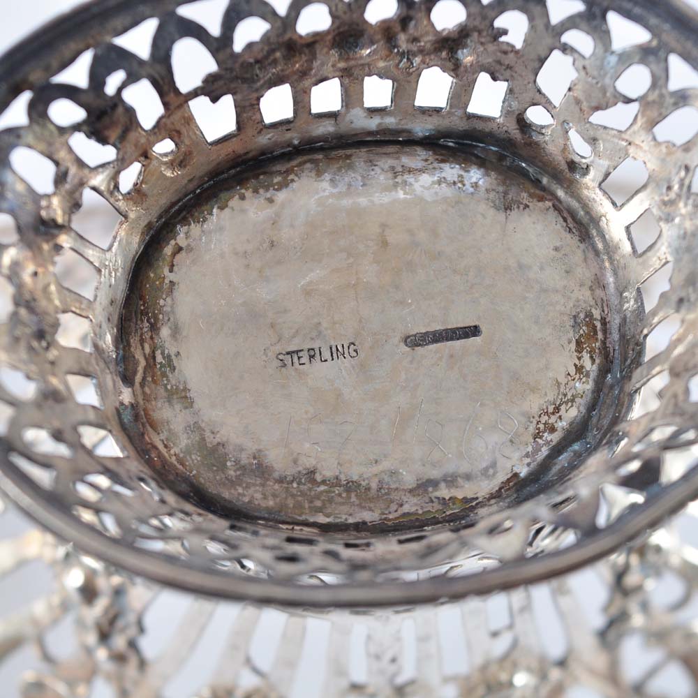 German Sterling Silver Bride Basket