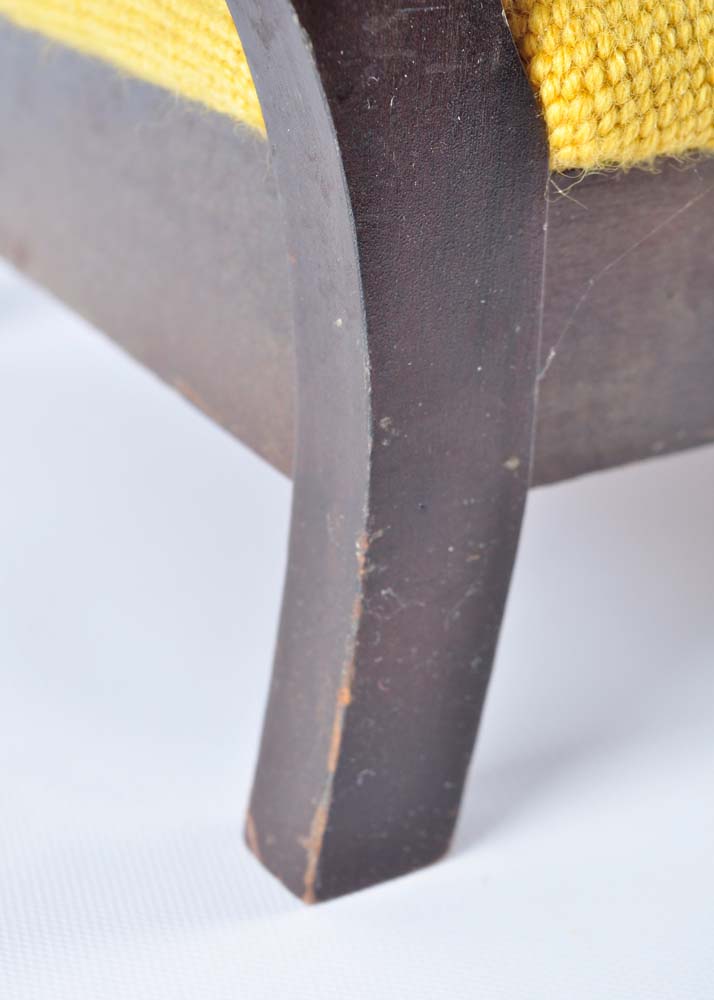 Needlepoint Kitten Footstool