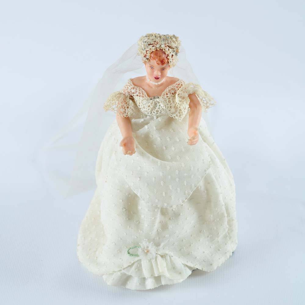 Vintage FLAGG Rubber Bride Doll