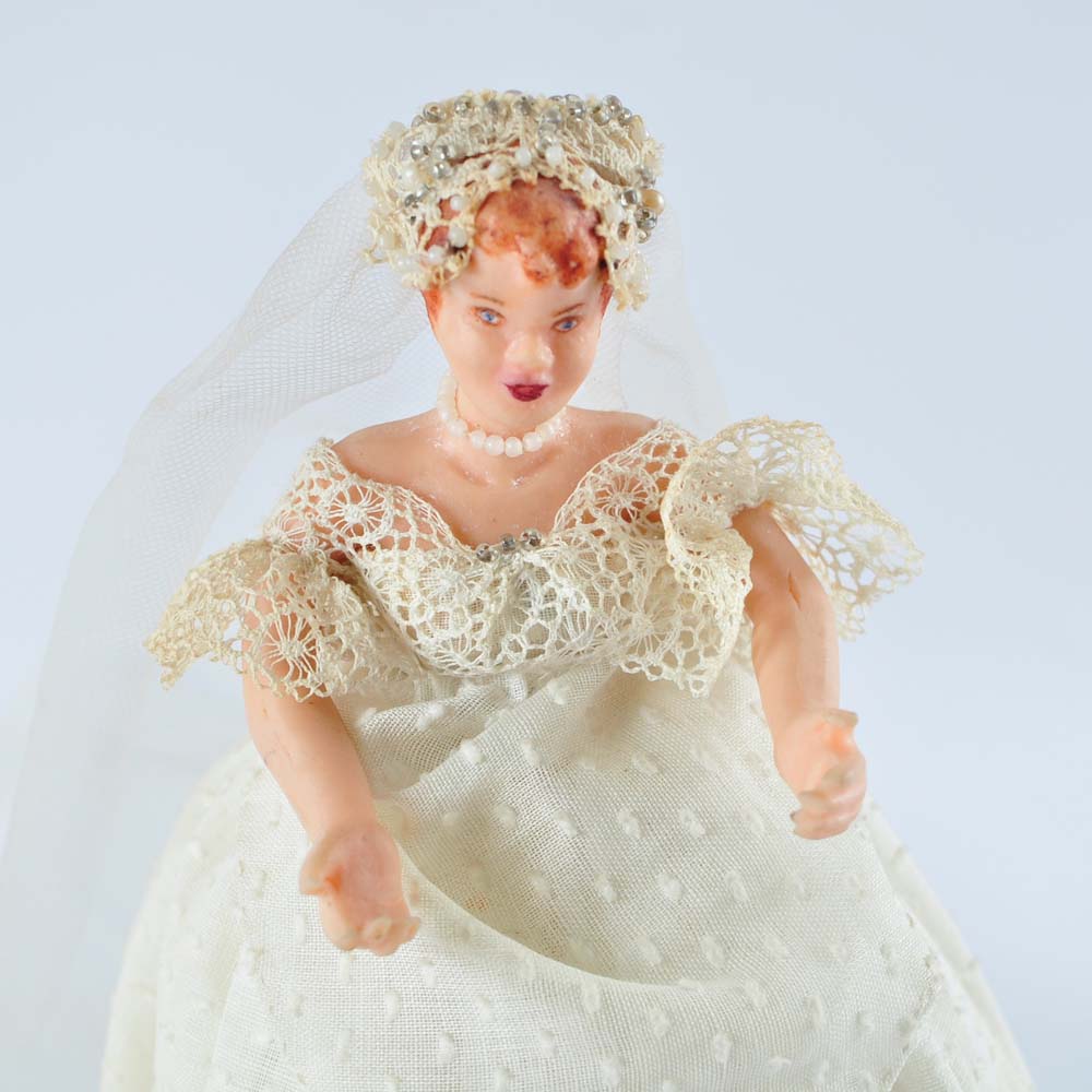 Vintage FLAGG Rubber Bride Doll