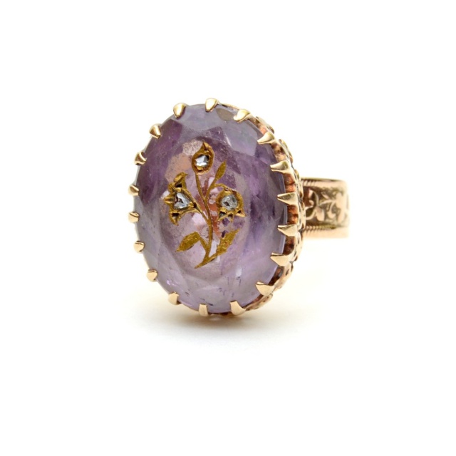 Victorian 18K Gold and Amethyst Ring