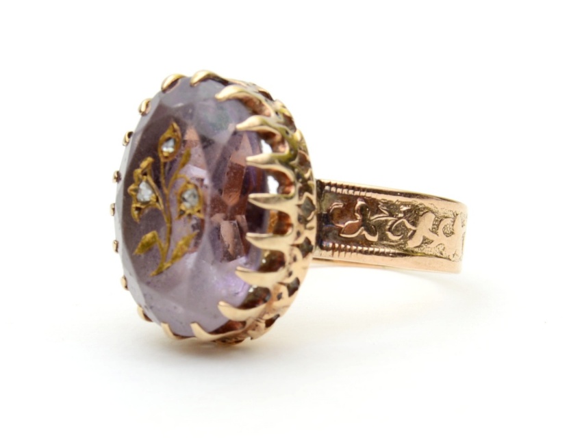 Victorian 18K Gold and Amethyst Ring