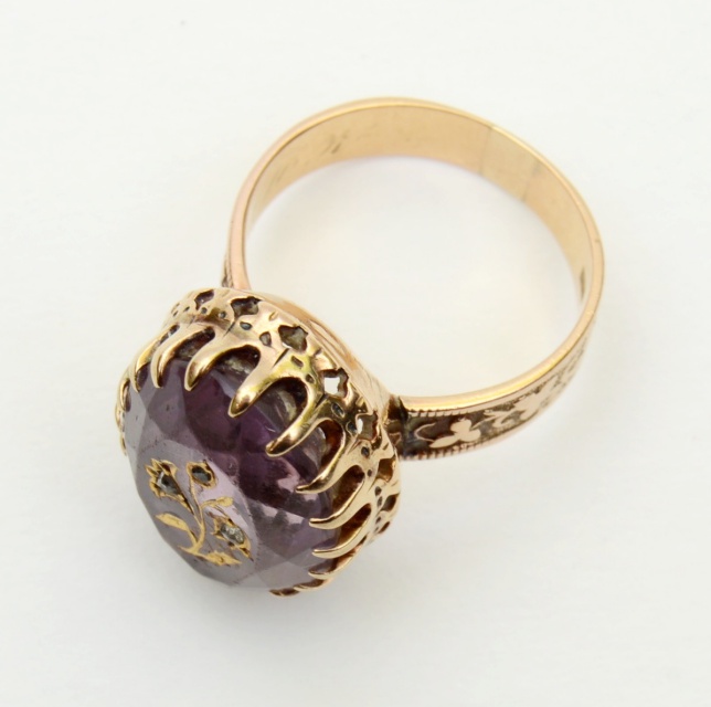 Victorian 18K Gold and Amethyst Ring