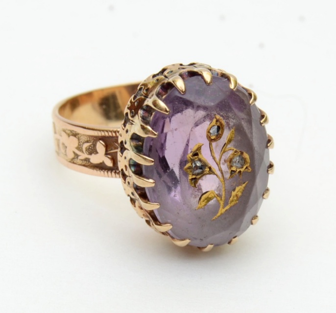 Victorian 18K Gold and Amethyst Ring