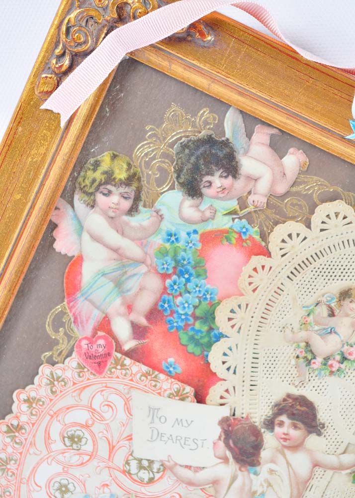 Vintage Valentine Framed Art