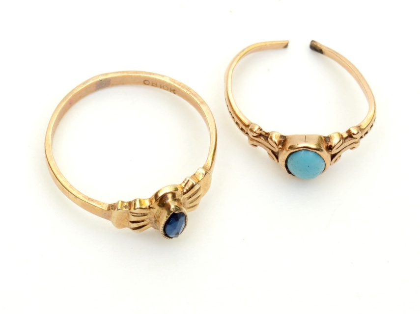10K Yellow Gold Baby Rings