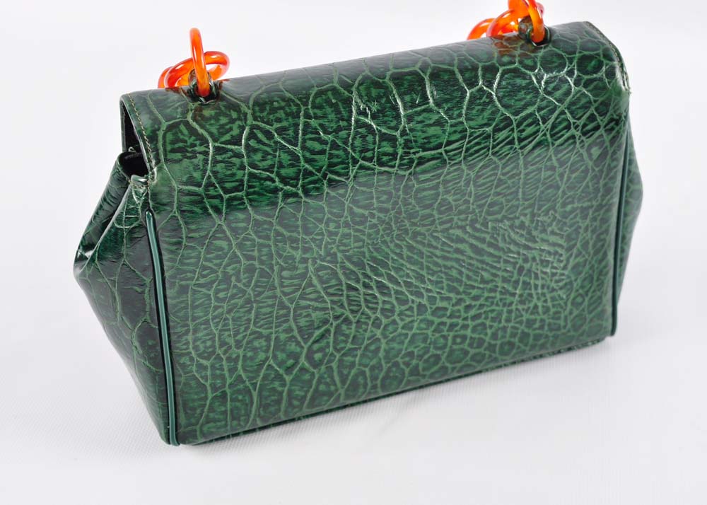 Vintage Meyer's Purse with Lucite Lock and Handle