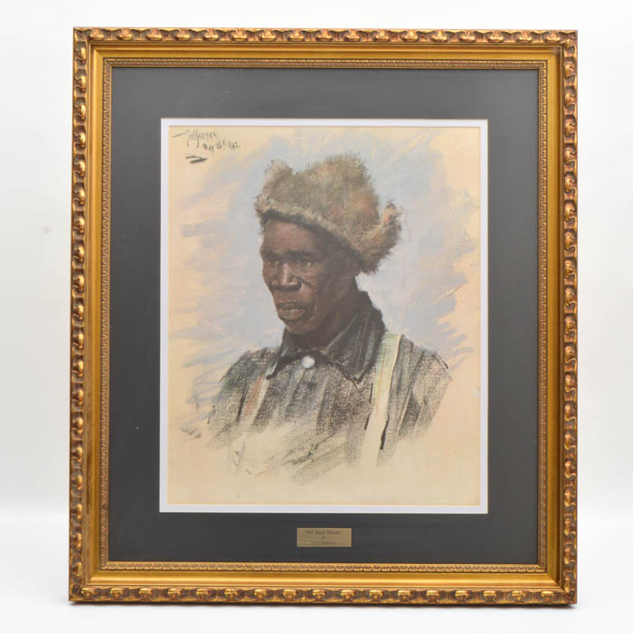 Framed Limited Edition Paul Sawyier "The Rock Breaker"