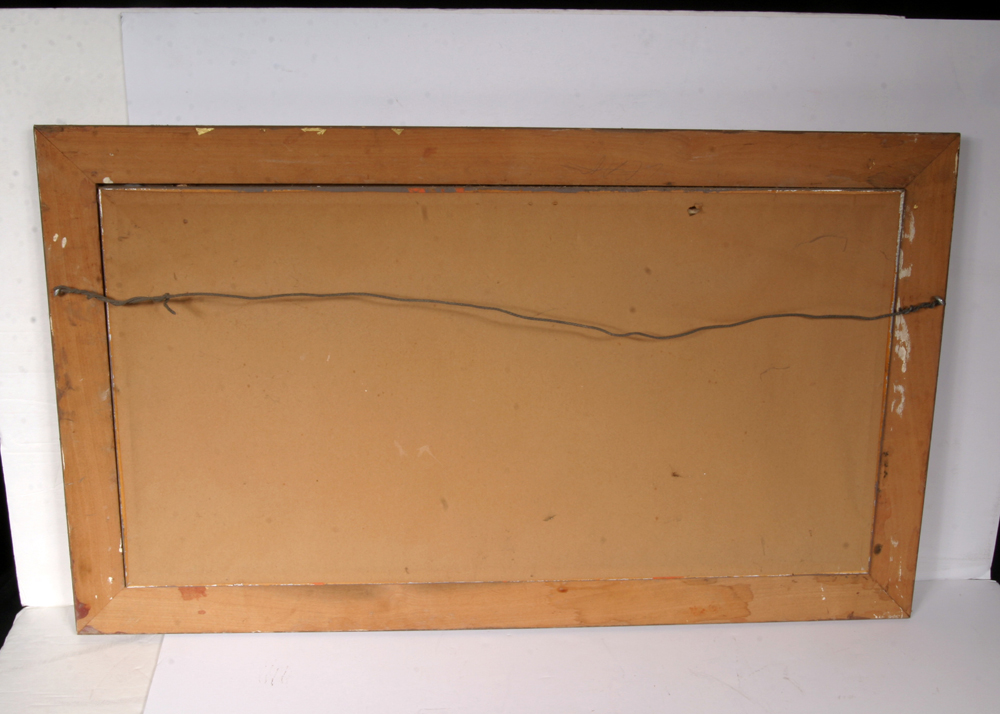 Framed Oil on Canvas Board Landscape Painting